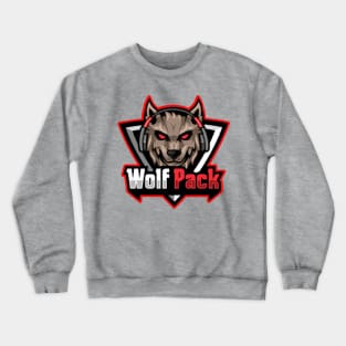 Angry Wolf Face Crewneck Sweatshirt